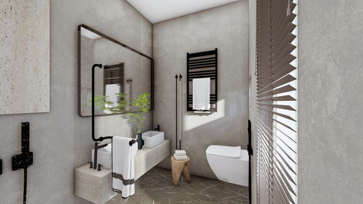 Loft conversion bathroom – 3D visualisation