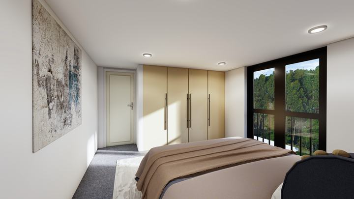 Loft conversion bedroom – 3D visualisation