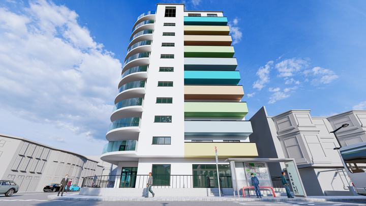Marine Parade apartments street view – 3D visualisation