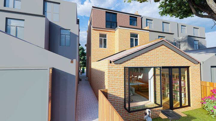 Rear extension elevation – 3D visualisation – Star Design Solutions