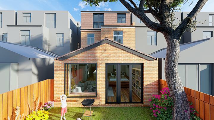 Rear extension with garden – 3D visualisation
